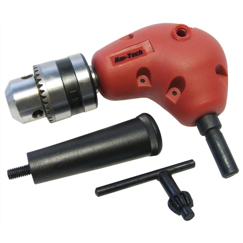 3/8'' Right Angle Drill Attachment 90 Degree Not Keyless Handle Adaptor Corner Chuck