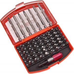 56pc Assorted Screwdriver Bits Set Storage Case Slotted Pozi Hex Phillips Torx