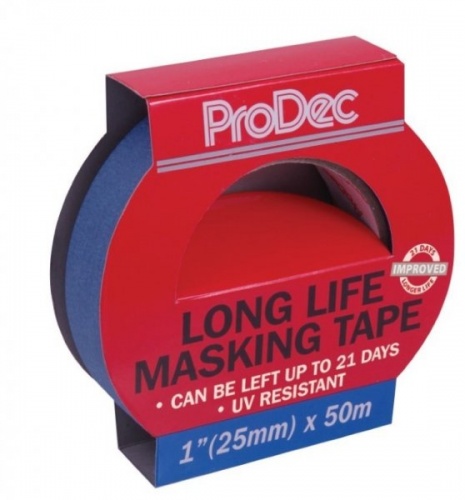 ProDec Long Life Masking Tape 25m Widths - 50 Metre Length Painters Tape