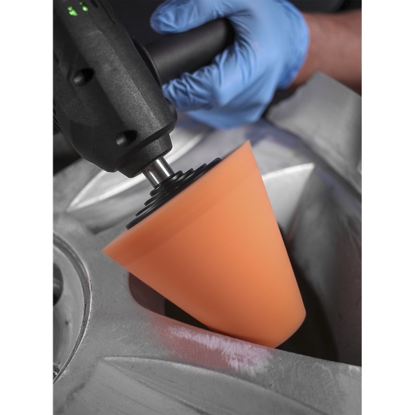 Sealey Buffing & Polishing Foam Cone for wheels etc Orange/Firm