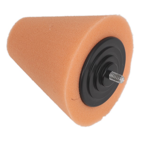 Sealey Buffing & Polishing Foam Cone for wheels etc Orange/Firm