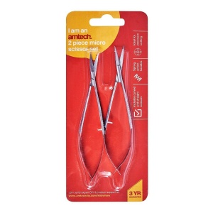 95'' / 125mm Straight & Curved Micro Tweezers Scissors For Precision Work & Crafts