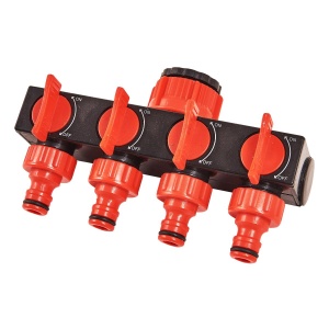 4 Way Tap Connector Garden Manifold Hose Pipe Spliter Adapter Water Faucet