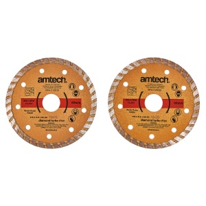 2pc 115mm (4-1/2'') Diamond Turbo Disc Concrete Stone Tile Brick Block Masonry