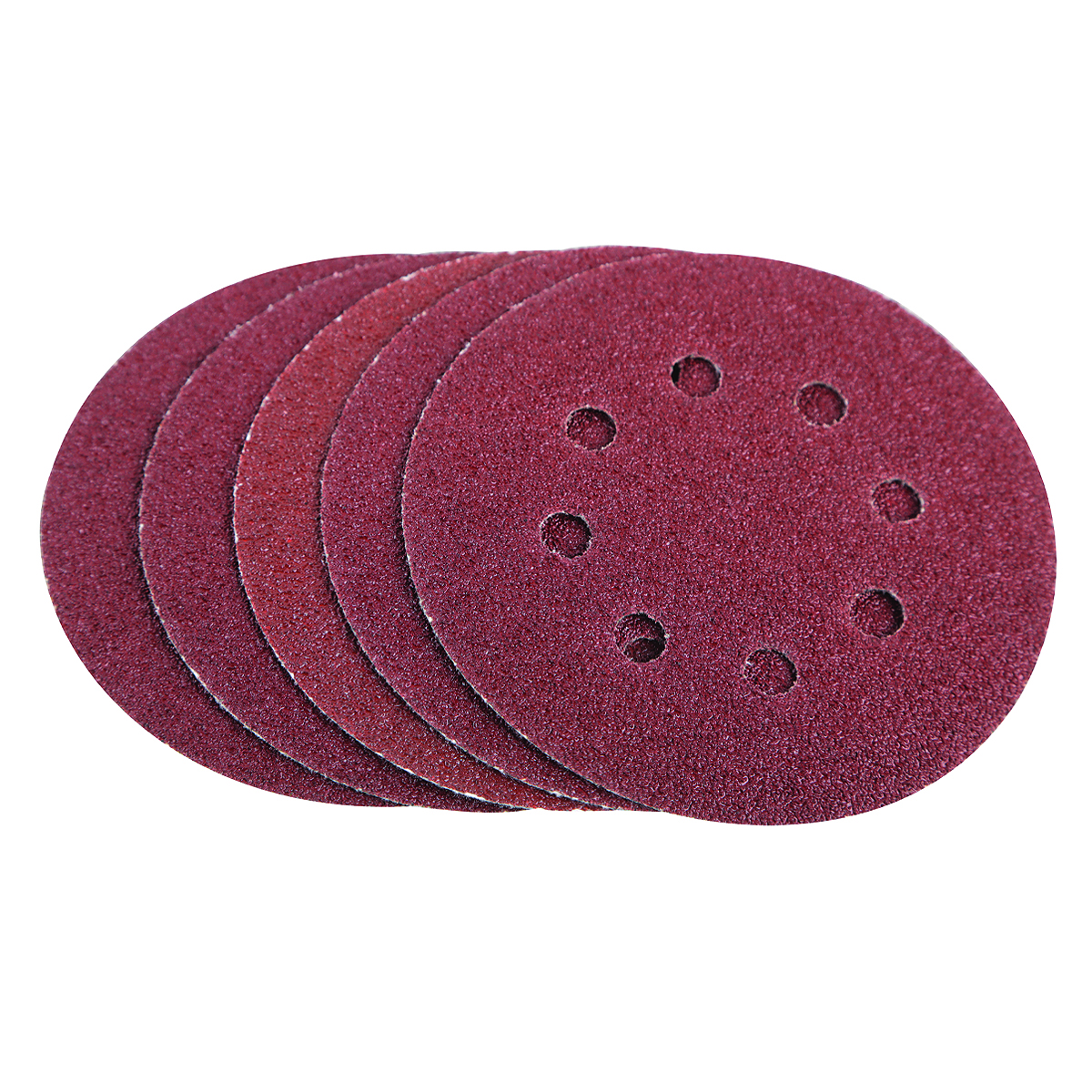 40pc 125mm Orbital DA Circular Sanding Sheet Discs Pads 8 Mixed Grits