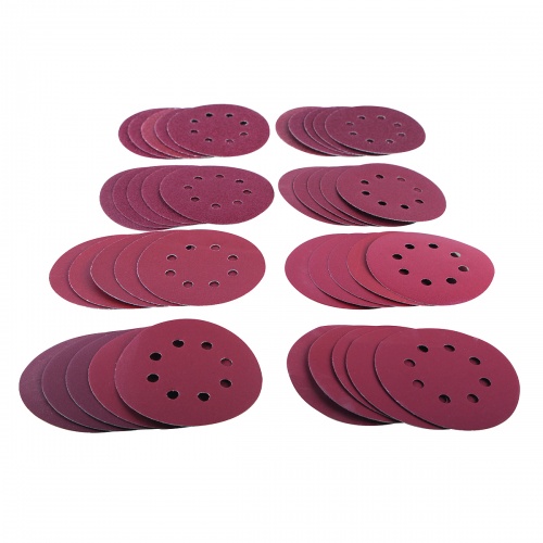 40pc 125mm Orbital DA Circular Sanding Sheet Discs Pads 8 Mixed Grits